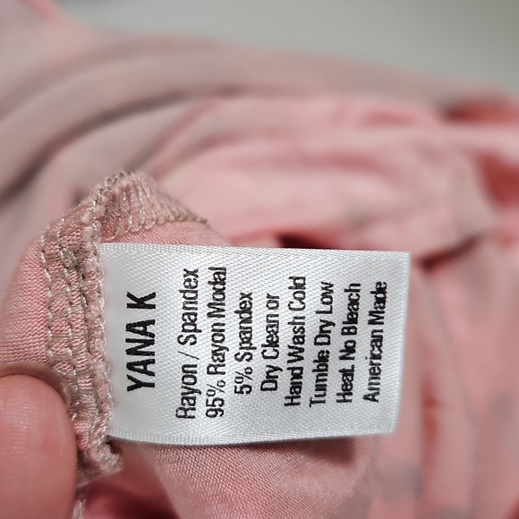 Yana K Oliver Women's Pink/Gray Tie Dye Top One Size - Picture 6 of 6